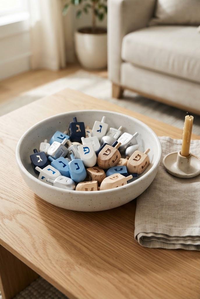 11. DIY Dreidel Bowl Filler