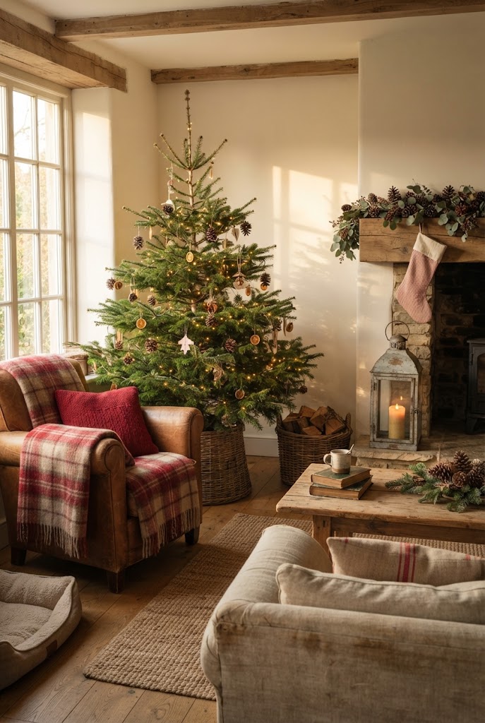 12. Add Rustic Farmhouse Christmas Touches