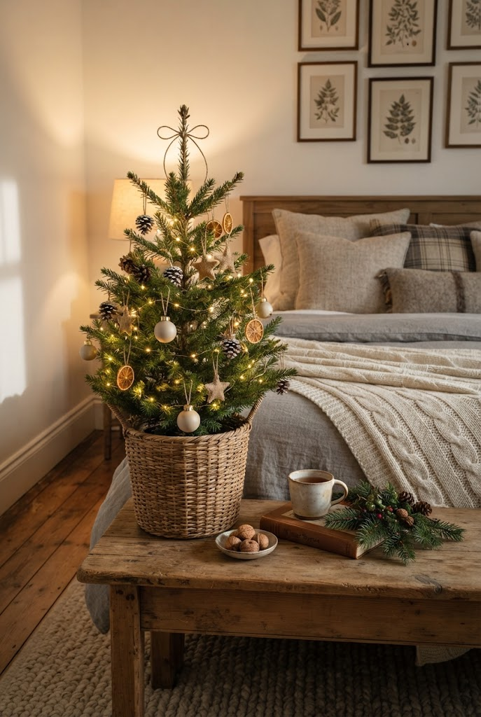 16. Add Mini Christmas Trees to Small Spaces