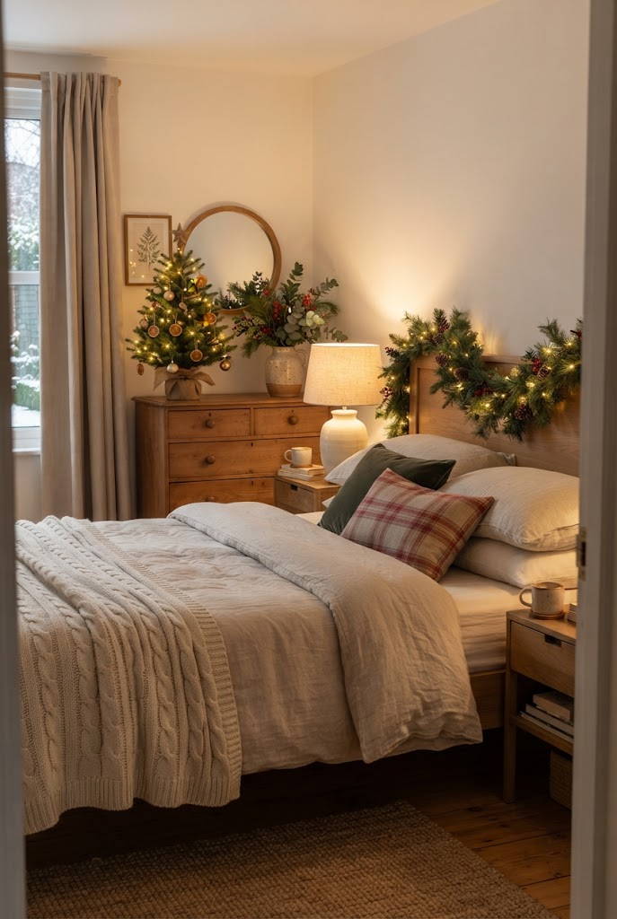 20. Add Christmas Decor to the Bedroom