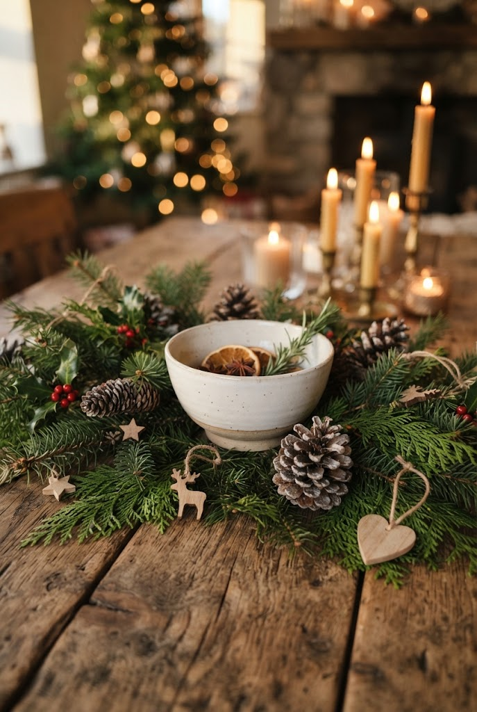 22. Decorate With Natural Pinecones and Branches