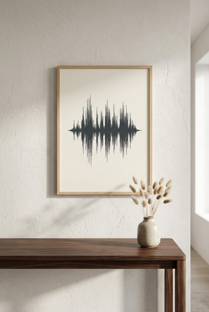 4. Custom Soundwave Visual Print